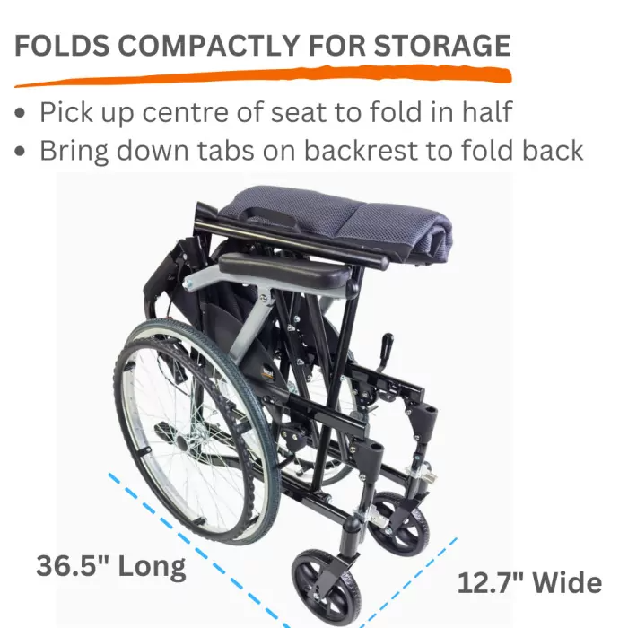 Lightweight Wheelchair – 18″ Seat
