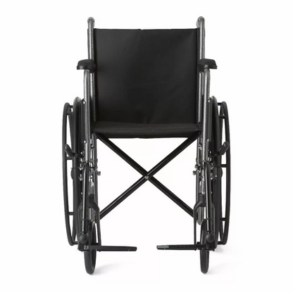 Medline K1 Manual Wheelchair with Full Length Arms and Swing-Away Footrests